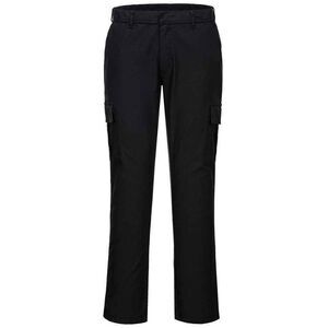 Portwest Mens Stretch Slim Cargo Pants / Black